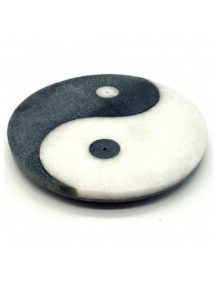 Image de Porte-Encens en Pierre Ying-Yang pour bâtonnets d'encens via Palo Santo - Encens 15 g - Satya