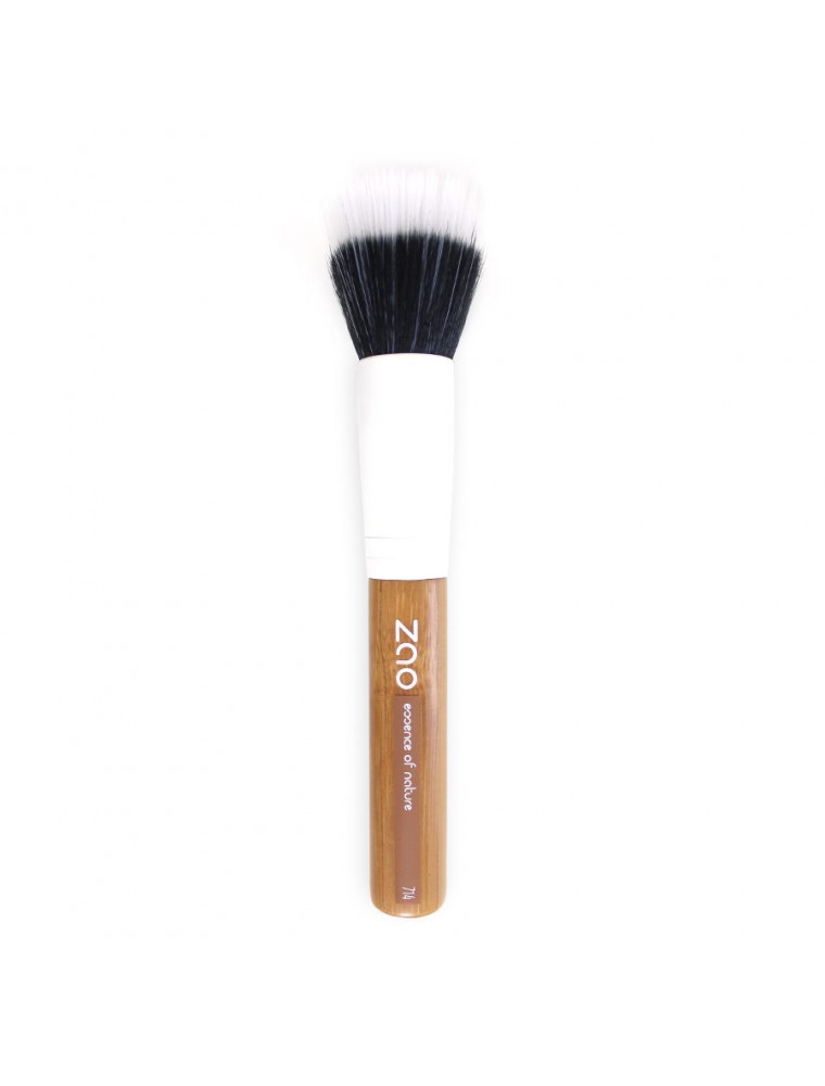 Image principale de la modale pour Pinceau Bambou Teint Fibre Duo 714 - Accessoire Maquillage - Zao Make-up