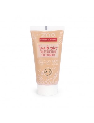 Image de Recharge Soie de teint Bio - Medium Abricot 816 30 ml - Zao Make-up depuis Unifier naturellement le teint grâce à une large gamme et ses recharges