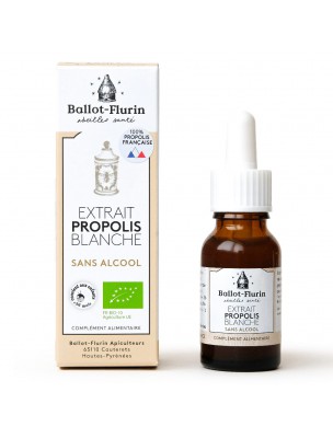 Image de Extrait de Propolis Blanche 100% - Sans alcool - Ballot-Flurin via Coquelicot pétale Bio - Teinture-mère 50 ml - Herbiolys