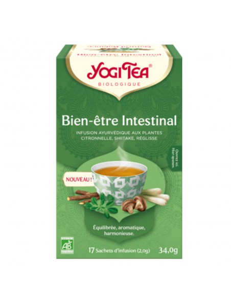 Bien-être Intestinal Bio - Infusion Ayurvédique 17 sachets - Yogi Tea
