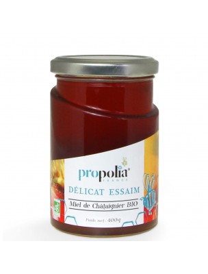 Image de Miel de Châtaignier Bio - Miel Boisé 400g - Propolia via Propolis Bio - Pure à mâcher Plaquette de 10 g - Propolia