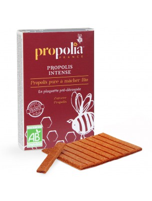 Image de Propolis Bio - Pure à mâcher Plaquette de 10 g - Propolia via Propolis Bio - Gommes Miel, Romarin et Anis 45 g - Propolia