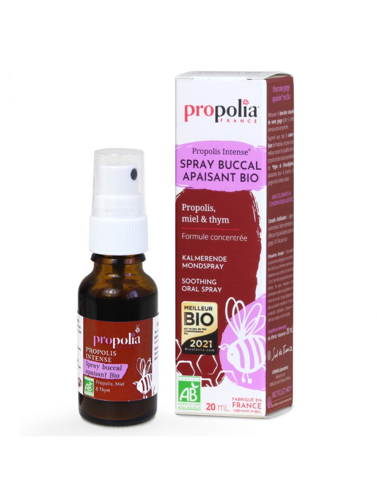 Image principale de la modale pour Propolis Bio - Spray Buccal Apaisant 20 ml - Propolia