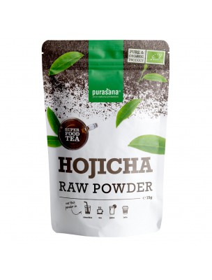 Image de Hojicha Bio - Thé Vert Torréfié en Poudre 75 g - Purasana via Thé Vert Goût Russe Bio - Livraison Gratuite