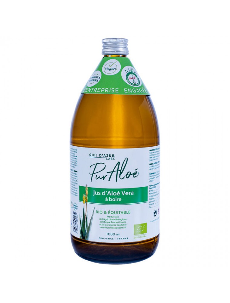 Image principale de la modale pour Aloé vera Bio - Jus à boire 1 litre - PurAloé