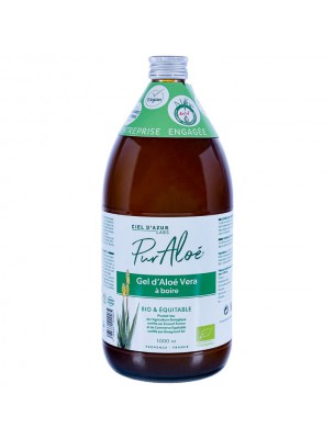 Image de Aloé vera Bio - Dépuratif Gel à boire 1 litre - PurAloé via Rosée d'Aloe Bio - Hydratation intense 250 ml - Puraloe
