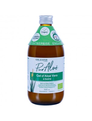 Image de Aloé vera Bio - Gel à boire 500 ml - PurAloé via Acheter Crème à raser à l'Aloe vera Bio - Peau sensible 100 ml -