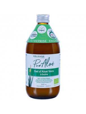 Image de Aloé vera Bio - Gel à boire 500 ml - PurAloé via Crème Visage Intense à l'Aloe vera Bio - Puraloé