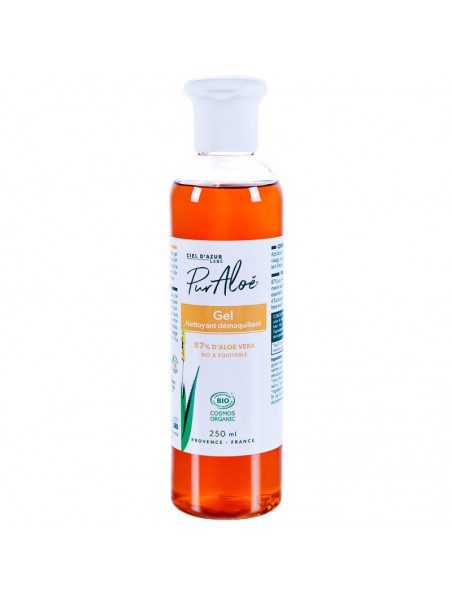 Achetez Gel Nettoyant et Démaquillant à l'Aloe vera Bio - Soin du Visage250 ml - Puraloe à l'herboristerie Louis Image principale de Gel Nettoyant et Démaquillant à l'Aloe vera Bio - Soin du Visage250 ml - Puraloe