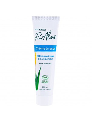 Image de Crème à raser à l'Aloe vera Bio - Peau sensible 100 ml - Puraloe depuis PrestaBlog