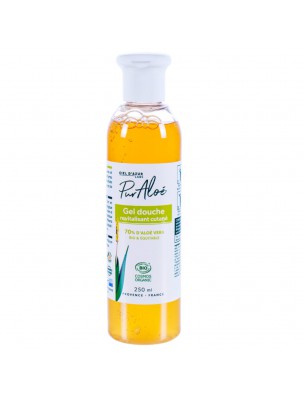 Image de Organic Aloe Vera Shower Gel - Skin Revitalizer 250 ml - Puraloe via Buy Exyma - Soothing and deodorant water with propolis 50 ml - French