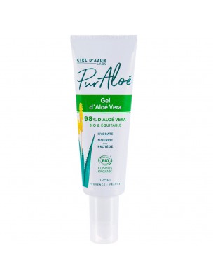 Image de Organic Aloe Vera Gel - Moisturizes and protects 125 ml - Puraloe via Buy Aloe Vera Toothpaste - Remineralizing - Illite Green Clay