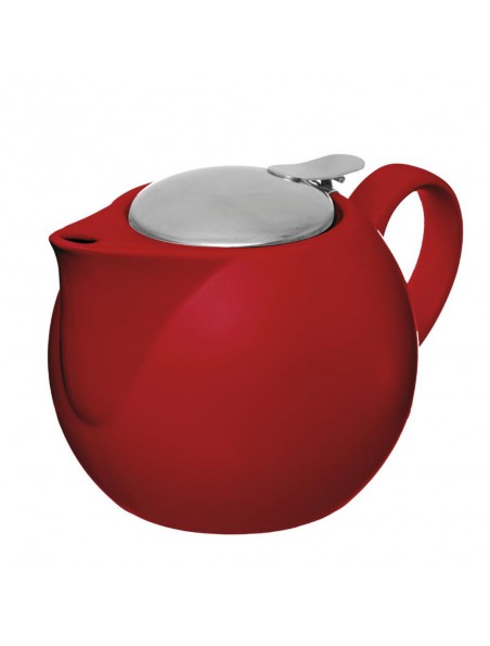 Théière Boule Rouge en Faïence 750 ml avec son filtre Théière Boule Rouge en Faïence 750 ml avec son filtre