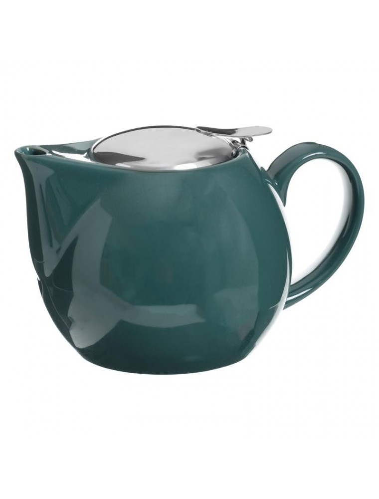 Dark Green Earthenware Teapot 750 ml with its filter