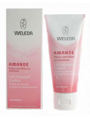Image de Comforting Cleansing Milk with Sweet Almond - Sensitive Skin 75 ml Weleda depuis Solid or liquid cleansing milks to clean and moisturize the skin