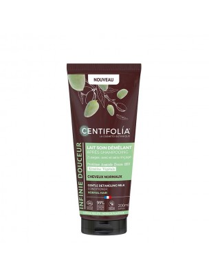 Image de Lait Soin Démêlant Bio - Après-Shampooing 200 ml - Centifolia via Shampooing Sec Sans Rinçage Bio - Kiwi 50 g - Centifolia