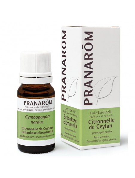 Image principale de Citronnelle de Ceylan - Huile essentielle Cymbopogon nardus 10 ml - Pranarôm