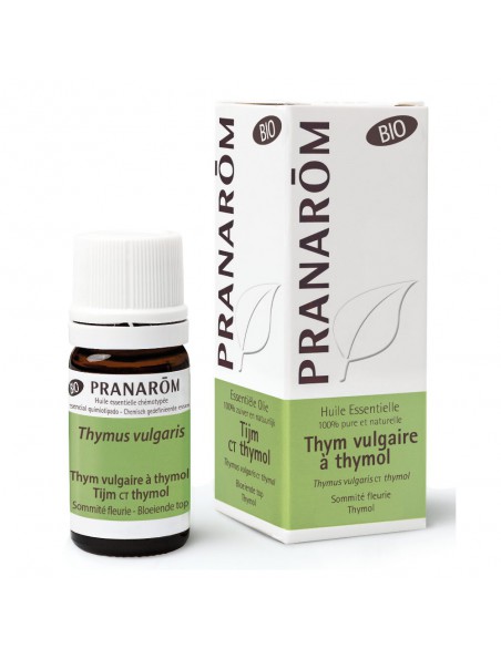 Thym à thymol Bio - Huile essentielle de Thymus vulgaris ct thymol 5 ml - Pranarôm