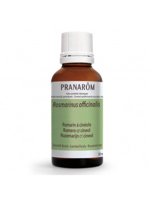 Image de Rosemary cineole - Rosmarinus officinalis essential oil ct cineole 30 ml - Pranarôm depuis Rosemary essential oil beneficial for the liver and respiration