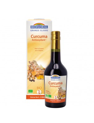 Image de Curcuma Bio 3000mg - Elixir d'Orient 375 ml - Biofloral depuis Le curcuma, une plante riche aux multiples vertus médicales