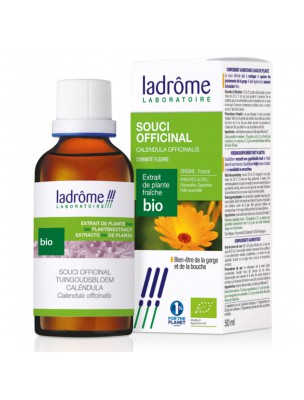 Image de Souci Bio - Maux de gorge Teinture-mère de Calendula officinalis 50 ml - Ladrôme via Achat Aigremoine Bio 50ml - Ladrôme