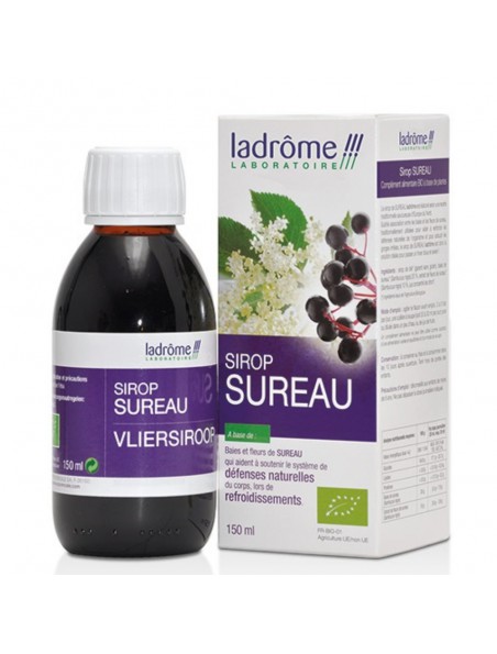 Image principale de Sirop de Sureau Bio - Défenses naturelles 150 ml - Ladrôme
