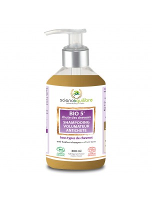 Image de Bio 5 - Shampooing Soin volumateur Anti-chute 300 ml - Sciencequilibre via Achetez Bio 5 - Chute des cheveux Blisters - SciencEquilibre