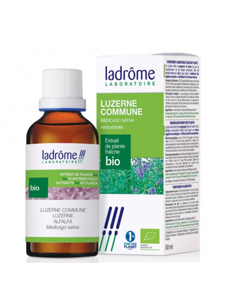 Alfalfa (Alfalfa) organic - Joints and Circulation Medicago sativa herbal tincture 50 ml Ladrôme