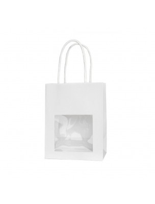 Image de Sac Vitrine Kraft Blanc - Petit modèle - Emballages Cadeaux via Acheter Christmas Tea Bio - Rooibos de Noël 17 sachets - Yogi