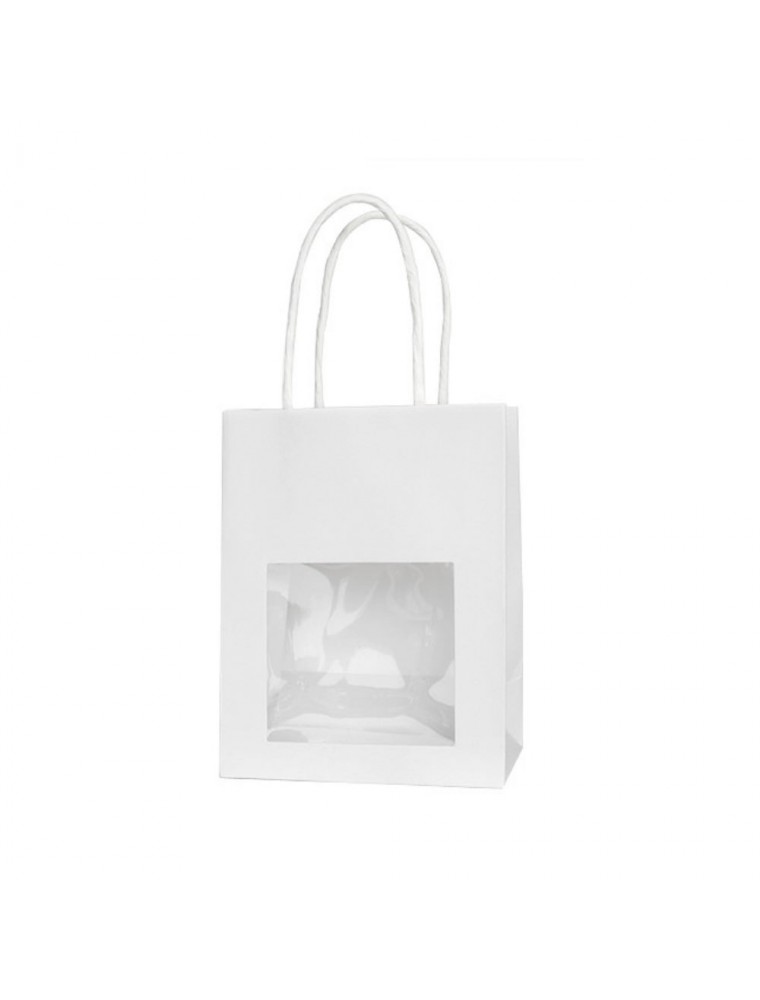 Image principale de la modale pour Sac Vitrine Kraft Blanc - Petit modèle - Emballages Cadeaux