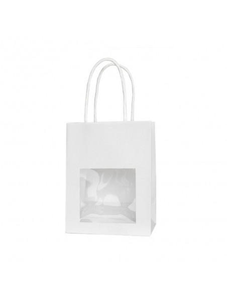 Image principale de Sac Vitrine Kraft Blanc - Petit modèle - Emballages Cadeaux