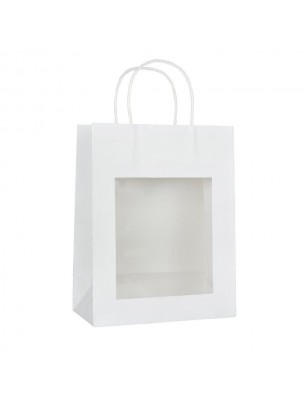 Image de Sac Vitrine Kraft Blanc - Grand modèle - Emballages Cadeaux depuis Offrez des cadeaux naturels et bien-être | Produits de phytothérapie