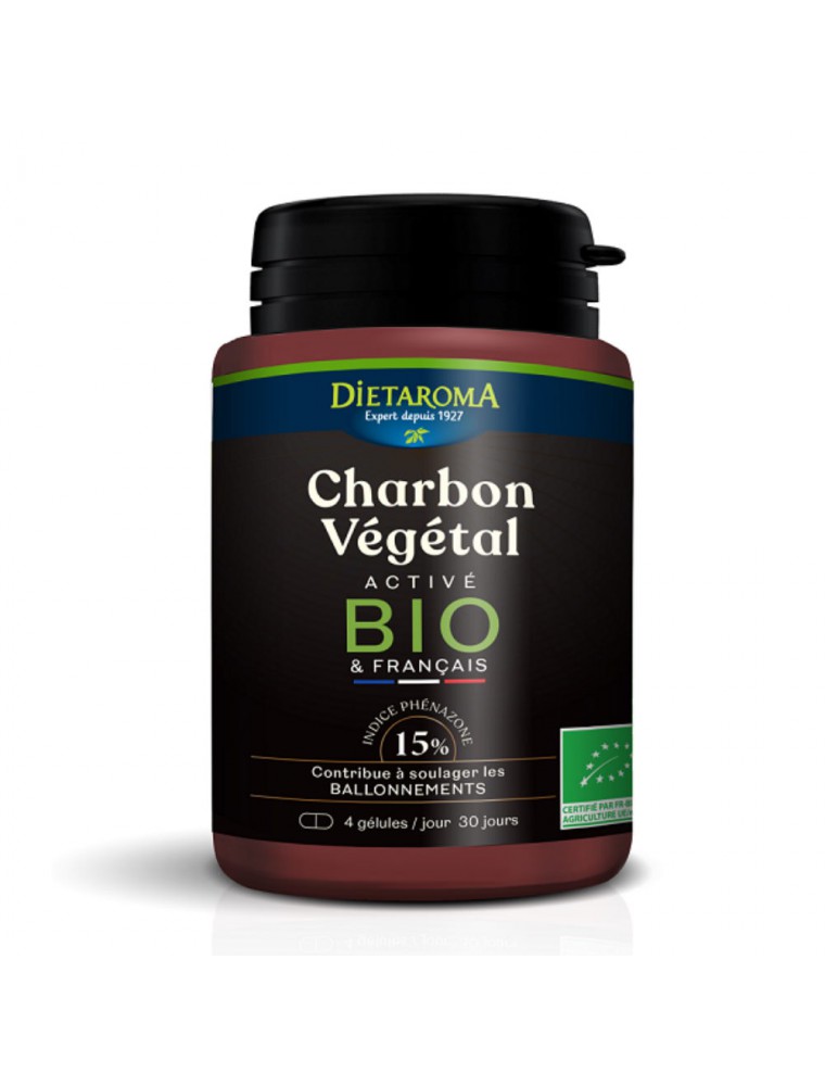 Charbon Végétal Bio - 120 gélules - Dietaroma