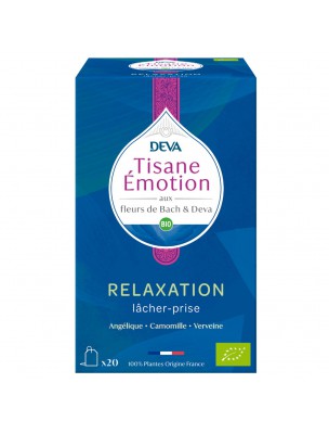 Image de Relaxation Bio - Tisane Emotion 20 sachets - Deva depuis Tisanes aux Fleurs de Bach | Phyto et Herbo