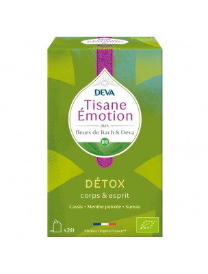 Image de Détox Bio - Tisane Emotion 20 sachets - Deva depuis Résultats de recherche pour "Sureau Bio - Fl"