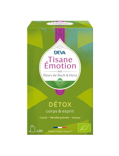 Achetez Détox Bio - Tisane Emotion 20 sachets - Deva à l'herboristerie Louis Image principale de Détox Bio - Tisane Emotion 20 sachets - Deva
