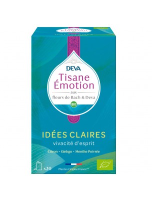 Image de Idées Claires Bio - Tisane Emotion 20 sachets - Deva via Menthe pouliot Bio - Elixir floral 15 ml - Deva