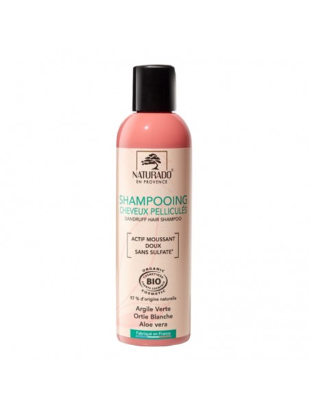 Shampooing Cheveux pelliculés à l'argile verte et à l'ortie blanche bio - Nettoie et Purifie 200ml - Naturado Shampooing Cheveux pelliculés à l'argile verte et à l'ortie blanche bio - Nettoie et Purifie 200ml - Naturado
