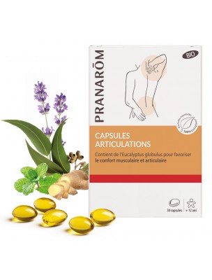 Image de Capsules Articulations Bio - Muscles et Articulations 30 capsules - Pranarôm via Baume Aromalgic Tensions et Raideurs - Pranarôm