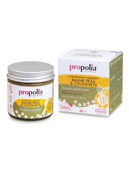 Organic Skin and Pads Balm - Repairing and Sanitizing for Dogs and Cats 60 ml - Propolia Organic Skin and Pads Balm - Repairing and Sanitizing for Dogs and Cats 60 ml - Propolia