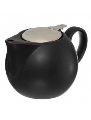 Image de Théière Boule Noire en Faïence 750 ml avec son filtre depuis Accessoires pour le thé - Dégustez votre infusion préférée