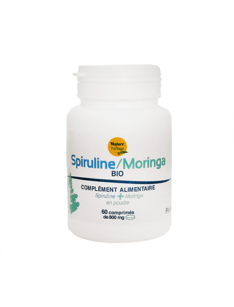 Image principale de la modale pour Spiruline - Moringa Bio - Tonus 60 comprimés - Nature et Partage