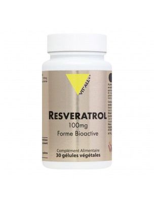 Image de Resvératrol 100mg - Antioxydant 30 gélules végétales - Vit'all+ depuis Commandez les produits Vit'All + à l'herboristerie Louis