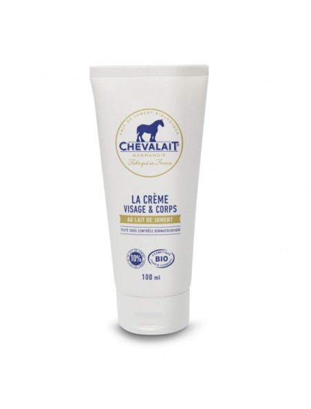 Image principale de Crème Visage et Corps au Lait de Jument Bio - Peaux Fragiles 100ml - Chevalait