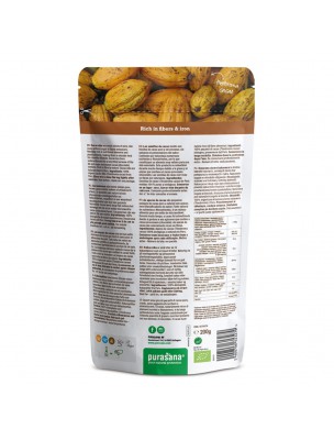 Image 59852 supplémentaire pour Éclats de Fèves de cacao Bio - Magnésium et Antioxydants SuperFoods 200g - Purasana