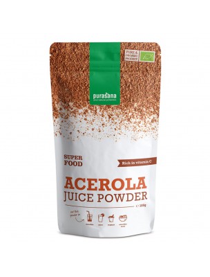 Image de Acérola Bio - Vitamine C SuperFood 100g - Purasana depuis Super-Foods: Produits de phytothérapie et d'herboristerie en ligne