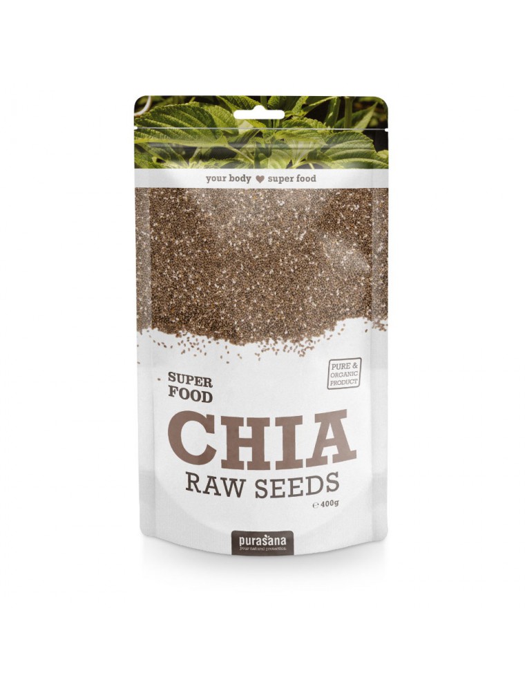 Image principale de la modale pour Graines de Chia Bio - Fibres et Nutriments SuperFoods 400g - Purasana