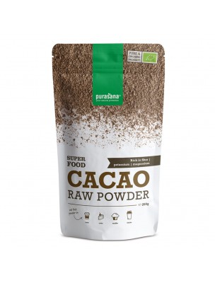 Image de Poudre de Cacao Bio - Magnésium et Antioxydants SuperFoods 200g - Purasana depuis Vit'all+ Resvératrol 100mg - Antioxydant 30 gélules