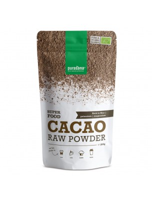 Image de Poudre de Cacao Bio - Magnésium et Antioxydants SuperFoods 200g - Purasana via Fèves de cacao Bio - Purasana